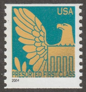 USA, stamp, Scott#3848,  mint, hinged, Presorted First class, Eagle