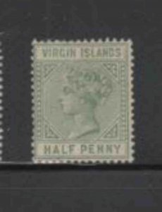 VIRGIN ISLANDS #13 1883 1p QUEEN VICTORIA MINT VF NH O.G b