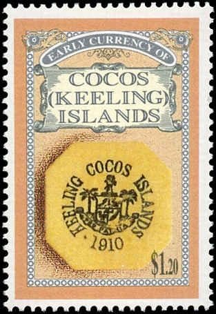 Cocos Islands #274-277, Complete Set(4), 1993, Coins, Never Hinged