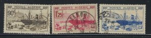 Algeria 128-30 Used 1939 issues/messy back on 130 (fe4192)