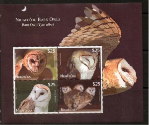 NIUAFO'OU SHEET SG#E1 2012 OWLS MNH Express Stamps cv$160.00