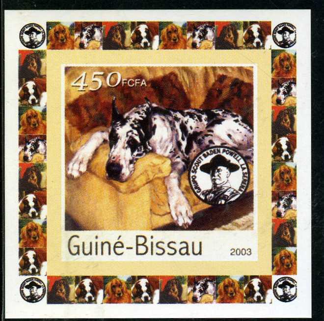 Guinea Bissau 2003 DOGS SCOUTS Deluxe s/s Mint (NH)