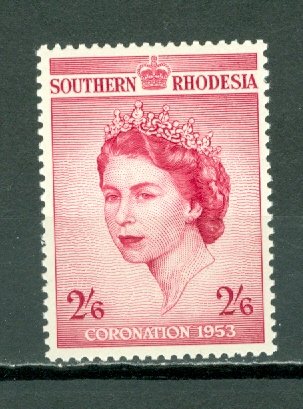 SOUTHERN RHODESIA  QE CORONATION #80...MINT...$7.25