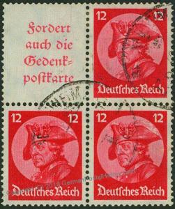 Germany 1933 Frederick Fridericus Michel W45 S102 Se-Tenant Zusammendruck 53280