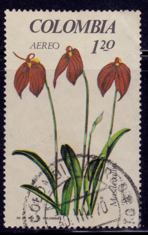 Colombia, 1967, Airmail, Tropical Flora & Fauna Exhibit, 1.20p, sc#C490, used**