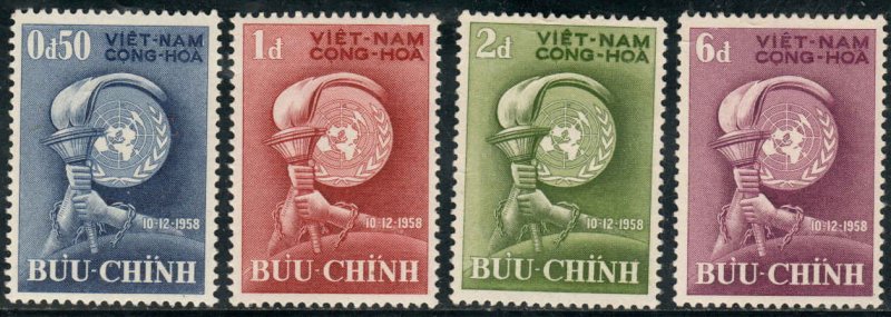 Viet Nam - Republic (S)  #96-99  Mint LH   CV $3.05, no gum on 2 stamps