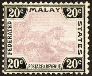 Malaya Stamps # 33B MLH VF Scott Value $72.50