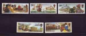 Guernsey Sc 515-19 1993  Siege of Castle Cornet stamp set mint NH