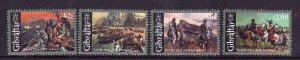 Gibraltar-Sc#1301-4-unused NH set-8th Century Muslim General-2011-