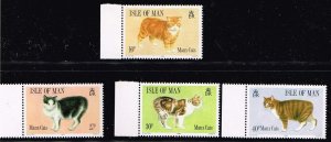 Isle of Man 1989,Sc.#380-3 MNH,   Manx Cats (Felis silvestris catus)