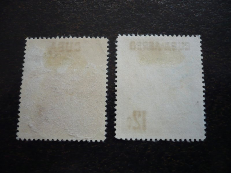 Stamps - Cuba - Scott# 552,C129 - Used Set of 2 Stamps