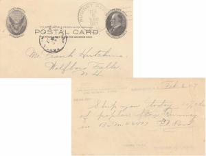 United States Hampshire Rumney Depot 1907 doane 3/4  1872-1966  Postal Card  ...