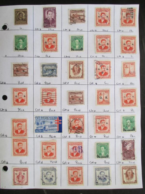 ~175 Philippines - Hinged On Pages - Unchecked - As Received (#C6)