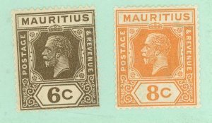 Mauritius #185-186 Unused Single (King)