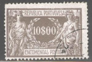 Portugal Scott Q17 Used Parcel Post Stamp top value in set CV$9.25