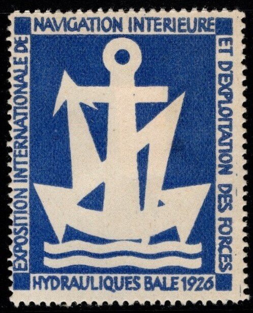 1926 Switzerland Poster Stamp International Exhibition For Inland Navigation