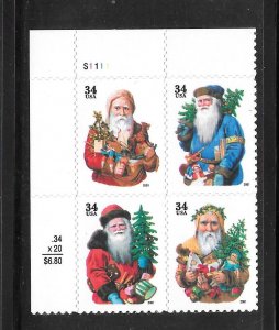 #3537-40 MNH Plate Block