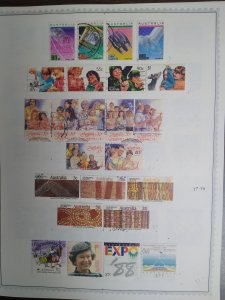 collection on pages Australia 1987-90 mostly complete most used HP: CV $1372