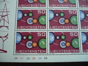 Europa 1961 - Liechtenstein- Full Sheet of 20 Stamps - Mint