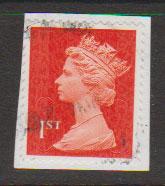 GB QE II Machin SG U2968b - 1st vermillion  - date code M13L - Source  C 