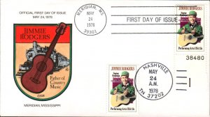 #1755 Jimmie Rodgers Collins FDC