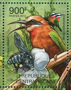 Bee-eaters & Bees Stamp Merops Nubicoides Thyreus Nitidulus S/S MNH #3662-3665 