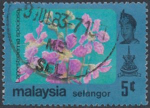 Selangor   Malaya  SC#  137  Used  Flowers  see details & scans