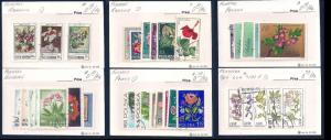 WORLDWIDE Topical Flowers (100) Different Sets Mint & Used