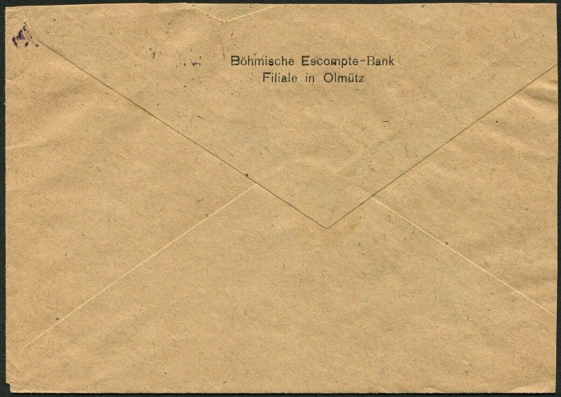 Olmütz Olomouc Czechoslovakia German Occupation 1944 Cover to Hamburg WWII