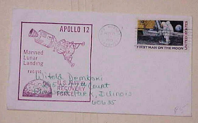 US SPACE  APOLLO 12 PRIME SHIP USS HORNET  1969 NOV 24 CACHET