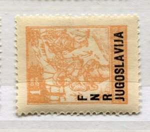 YUGOSLAVIA; Istria 1942/45 arms Optd. Vojna Uprava Jugoslavenske Armije 1L.