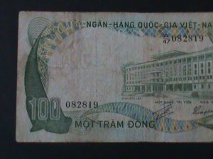 ​VIETNAM-BANK OF VIETNAM-100 DONG-CIRCULATED-VERY FINE WE SHIP TO WORLDWIDE