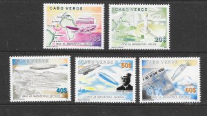 CAPE VERDE #877-81 AERONAUTICS MNH