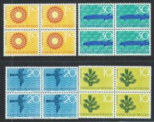 LIECHTENSTEIN SC# 406-9 B/4 VF/MNH 1966