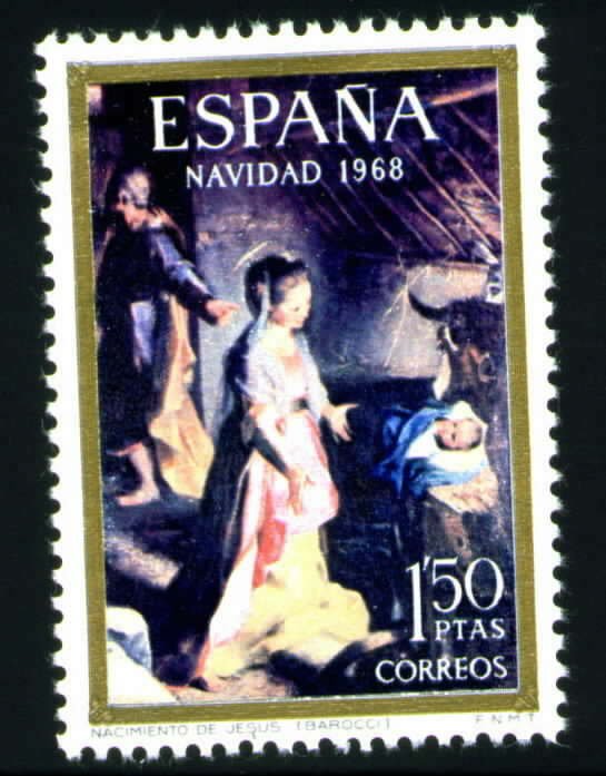 Spain Scott 1555 MNH** Navidad 1968 stamp