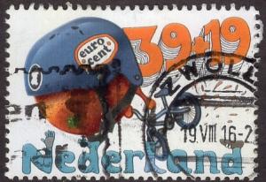 Netherlands B741c - Used - 39c+19c Orange / Cycling (2004) (cv $1.50)