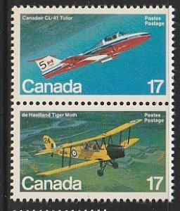 1981 Canada - Sc 904ai - MNH VF - 1 pair -Canadair CL-41/de Havilland Tiger Moth