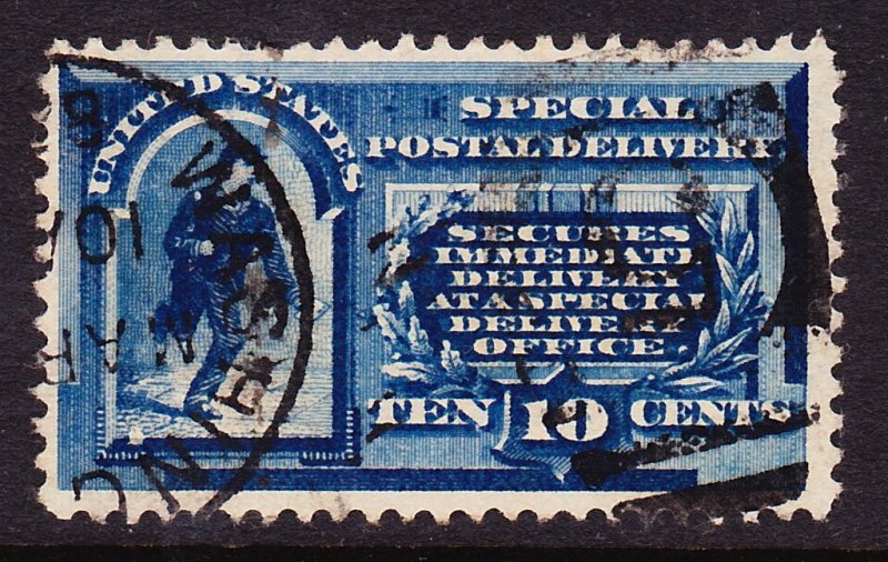 Scott E1, Used, 10c Special Delivery, Washington, D. C. Cancel