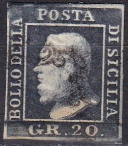 Sicily #17  F-VF Used Signed Brun CV $775.00 (Z1416)