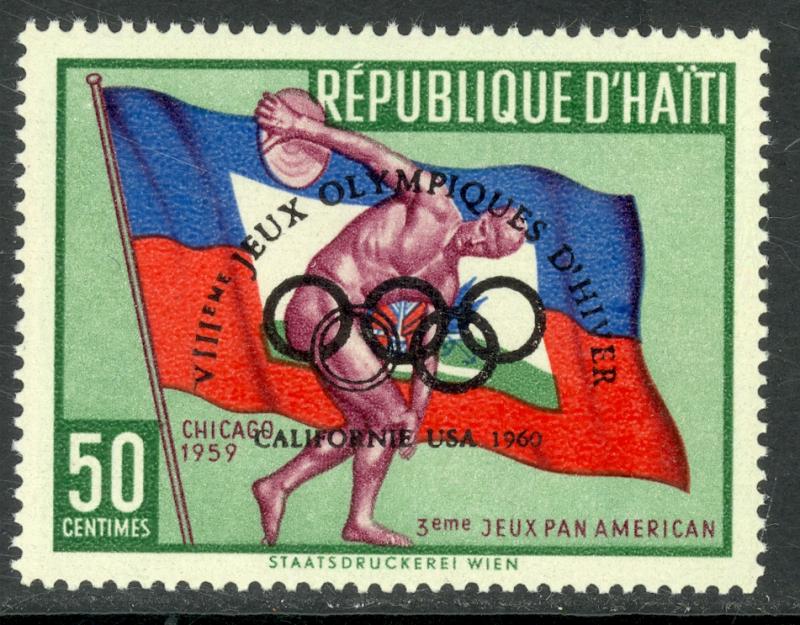 HAITI 1960 SQUAW VALLEY WINTER OLYMPICS Regular Issue Sc 451 MNH