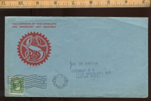 343 Schermack Used on Bold Illustrated Cover NYC to Ohio L1532bb