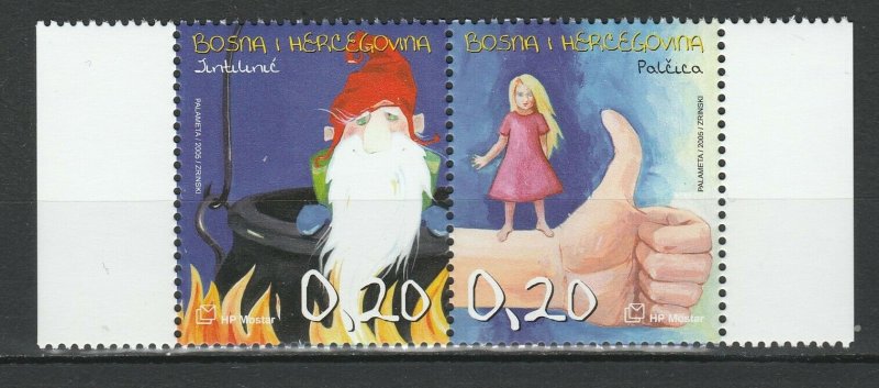 Bosnia and Herzegovina Croatian 2005 Characters from Fairy Tales 2 MNH stamps