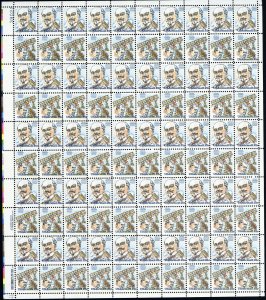 C94a, MNH 21¢ Color Shift Sheet of 100 Airmail Error Stamps - Stuart Katz