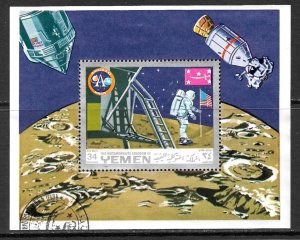 YEMEN ROYALIST 1969 Space Moon Landing Souvenir Sheet Mi.BLK161A CTO Used