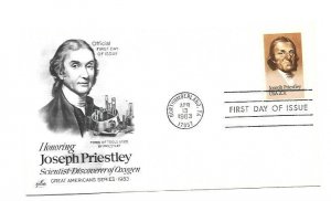 2038 Joseph Priestley, ArtCraft  FDC