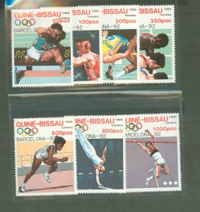 Guinea-Bissau #849-855 Mint (NH) Single (Complete Set) (Olympics) (Sports)