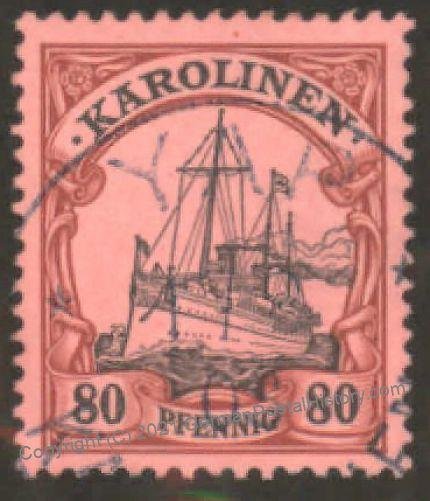 Germany 1903 YAP Carolines Karolinen Mi15 Yacht Used 102048