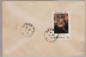 39818   ST LUCIA -  POSTAL HISTORY - COVER with nice postmark: BEXON 1981