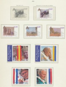 VATICAN - Scott 1260-1263 & 1285-1289 (short set) - MNH  - 2004