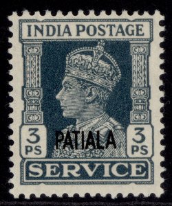 INDIAN STATES - Patiala GVI SG O71, 3p slate, M MINT.